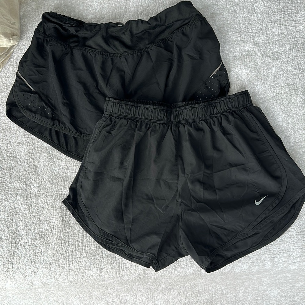 Nike and Champion Black Running Shorts Size Medium